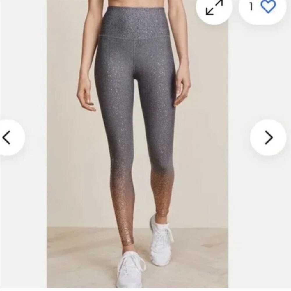 EUC Barely Worn Beyond Yoga Alloy Ombré High-Waisted Leggings in Rose Gold